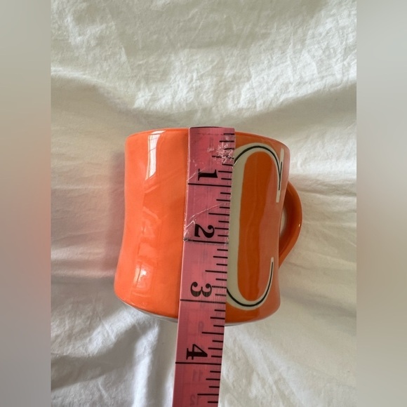 Anthropologie | Hand Painted Initial Mug Monogram Letter “C” Orange - Picture 7 of 8